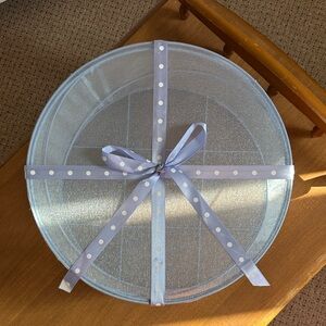 Blue Hat Box with Polka Dots